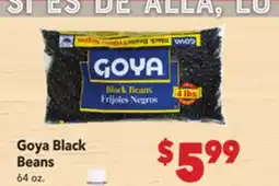 Vallarta Supermarkets Goya Black Beans offer