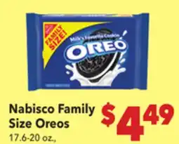 Vallarta Supermarkets Nabisco Family Size Oreos offer