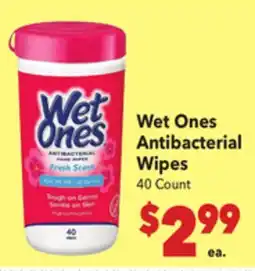 Vallarta Supermarkets Wet Ones Antibacterial Wipes offer
