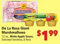 Vallarta Supermarkets De La Rosa Giant Marshmallows offer