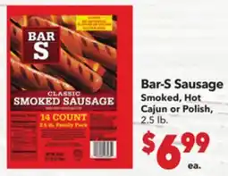 Vallarta Supermarkets Bar-S Sausage offer