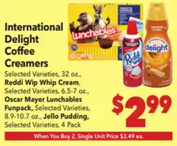 Vallarta Supermarkets International Delight Coffee Creamers offer