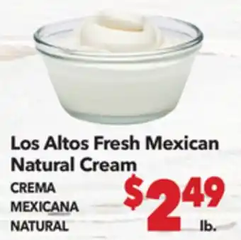 Vallarta Supermarkets Los Altos Fresh Mexican Natural Cream / CREMA MEXICANA NATURAL offer