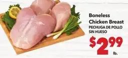 Vallarta Supermarkets Boneless Chicken Breast / PECHUGA DE POLLO SIN HUESO offer