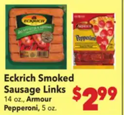 Vallarta Supermarkets Eckrich Smoked Sausage Links offer