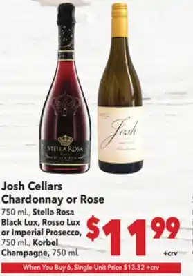 Vallarta Supermarkets Josh Cellars Chardonnay or Rose offer