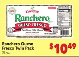 Vallarta Supermarkets Ranchero Queso Fresco Twin Pack offer