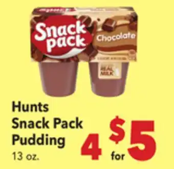 Vallarta Supermarkets Hunts Snack Pack Pudding offer