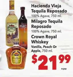 Vallarta Supermarkets Hacienda Vieja Tequila Reposado offer