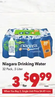 Vallarta Supermarkets Niagara Drinking Water offer