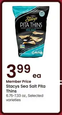 Albertsons Stacys Sea Salt Pita Thins offer