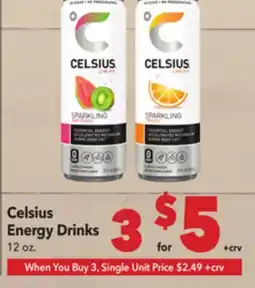 Vallarta Supermarkets Celsius Energy Drinks offer