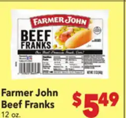 Vallarta Supermarkets Farmer John Beef Franks offer