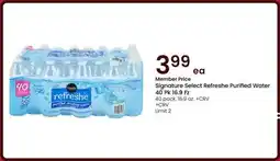 Albertsons Signature Select Refreshe Purified Water 40 Pk 16.9 Fz offer