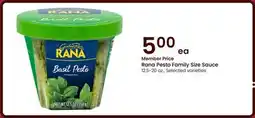Albertsons Rana Pesto Family Size Sauce offer