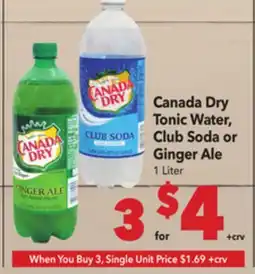 Vallarta Supermarkets Canada Dry Tonic Water, Club Soda or Ginger Ale offer