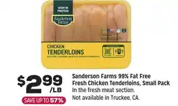 Grocery Outlet Sanderson Farms 99% Fat Free Fresh Chicken Tenderloins, Small Pack offer