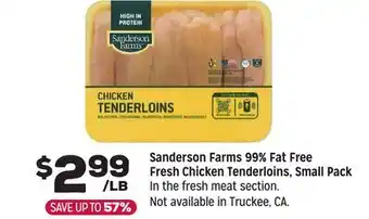 Grocery Outlet Sanderson Farms 99% Fat Free Fresh Chicken Tenderloins, Small Pack offer