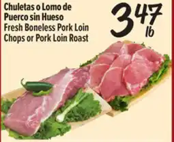 El Super Fresh Fresh Boneless Pork Loin Chops or Pork Loin Roast offer
