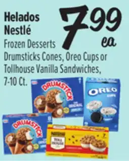 El Super Frozen Desserts Drumsticks Cones, Oreo Cups or Tollhouse Vanilla Sandwiches offer