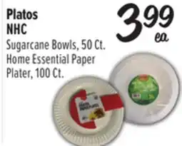 El Super Sugarcane Bowls, 50 Ct. Home Essential Paper Plater, 100 Ct offer