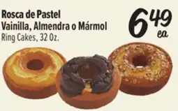 El Super Vainilla, Almendra o Mármol Ring Cakes offer
