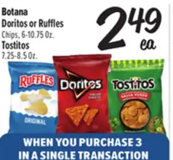 El Super Doritos or Ruffles Chips, 6-10.75 Oz. Tostitos 7.25-8.5 Oz offer