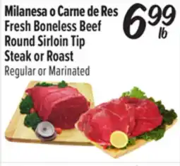El Super Fresh Boneless Beef Round Sirloin Tip Steak or Roast offer