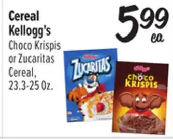 El Super Kellogg's Choco Krispisor or Zucaritas Cereal offer