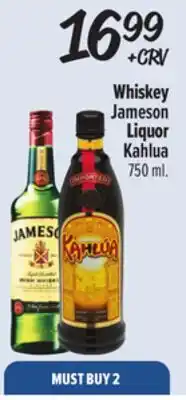 El Super Whiskey Jameson, Liquor Kahlua offer