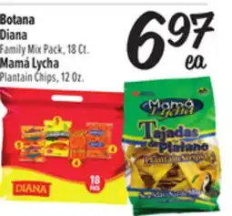 El Super Diana Family Mix Pack, 18 Ct. Mamá Lycha Plantain Chips, 12 Oz offer