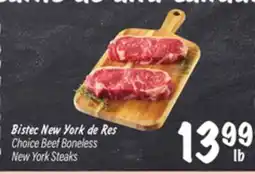 El Super Beef Boneless New York Steaks offer