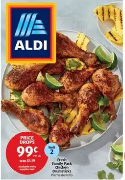 Aldi Fresh Family Pack Chicken Drumsticks offer