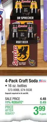 Menards 4-Pack Craft Soda offer