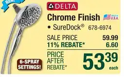 Menards Delta Chrome Finish offer