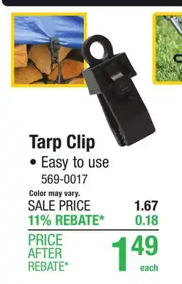 Menards Tarp Clip offer