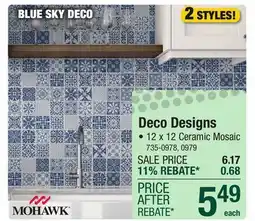 Menards Deco Designs offer