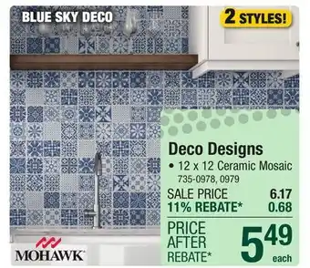 Menards Deco Designs offer