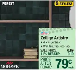 Menards MOHAWK Zellige Artistry offer
