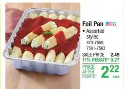 Menards Foil Pan offer