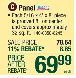 Menards Panel offer