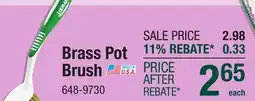 Menards Brass Pot Brush offer