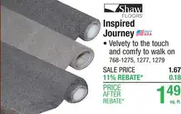 Menards Shaw Doors Inspired Journey offer