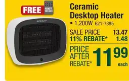 Menards Ceramic Desktop Heater offer
