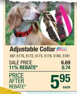 Menards Adjustable Collar offer