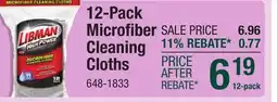 Menards 12-Pack Microfiber Cleaning Cloths offer