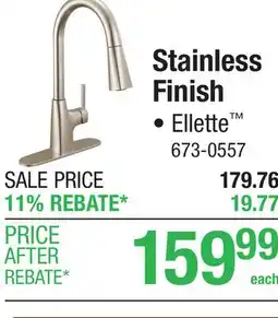 Menards Delta Stainless Finish offer