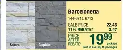 Menards Manufactured Stone Barcelonetta offer