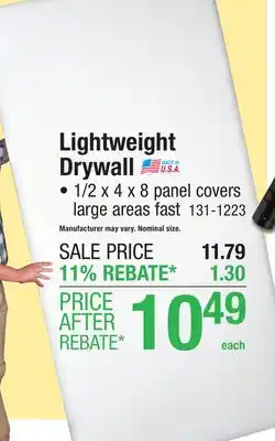Menards Lightweight Drywall offer