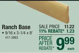 Menards Ranch Base offer
